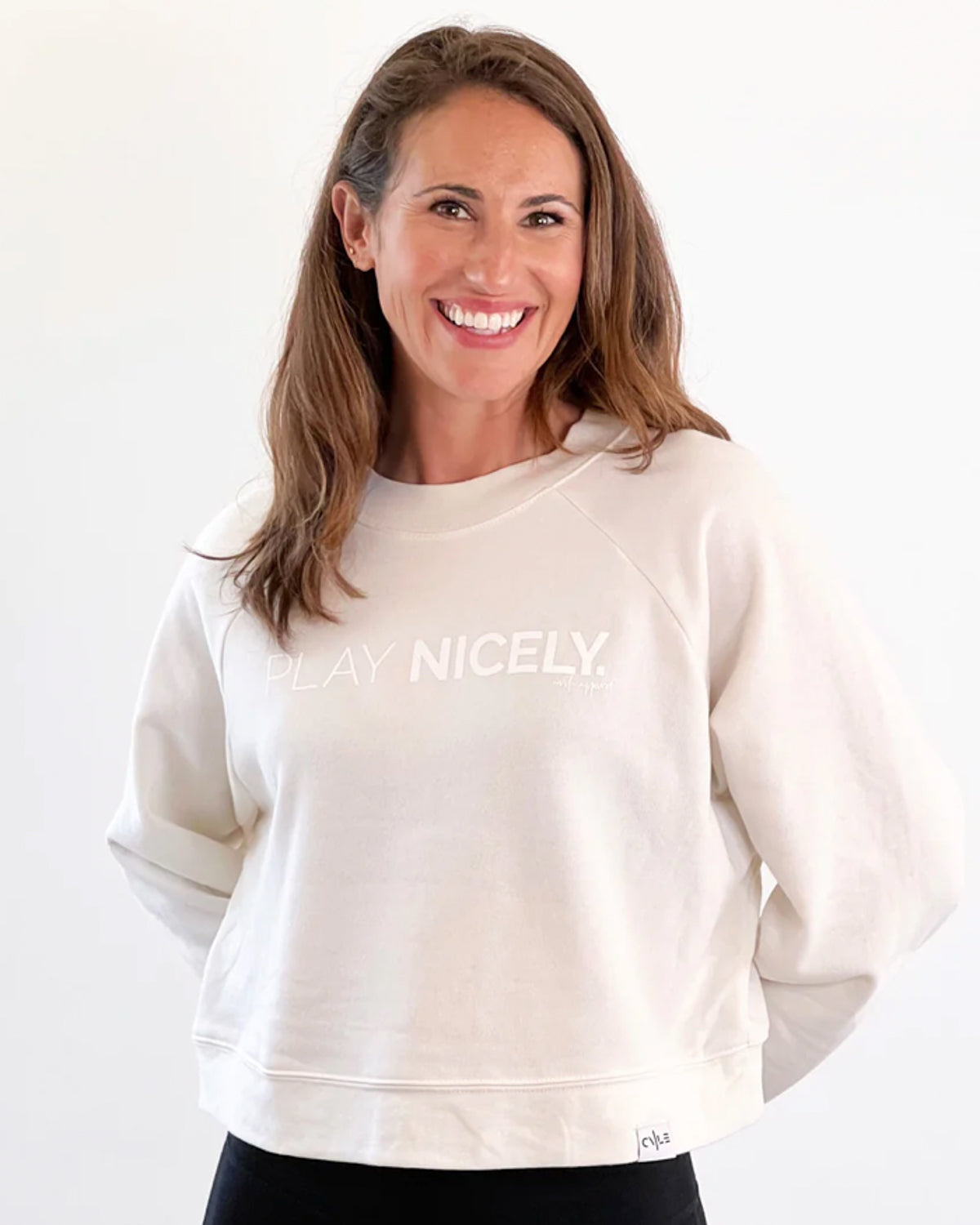 Play Nicely - Raglan Cropped Crew Sweatshirt